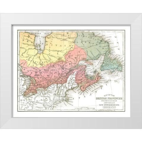 British Provinces Canada - Mitchell 1869 White Modern Wood Framed Art Print by Mitchell