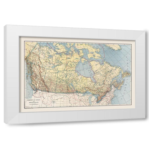 Newfoundland Canada - Reynold 1921 White Modern Wood Framed Art Print by Reynold