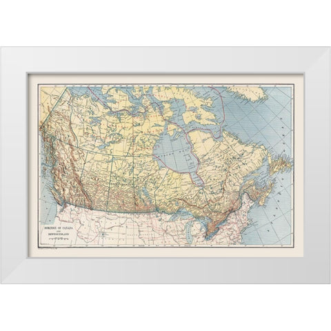 Newfoundland Canada - Reynold 1921 White Modern Wood Framed Art Print by Reynold