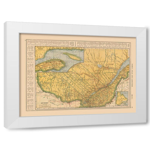 Quebec Canada - Reynold 1921 White Modern Wood Framed Art Print by Reynold