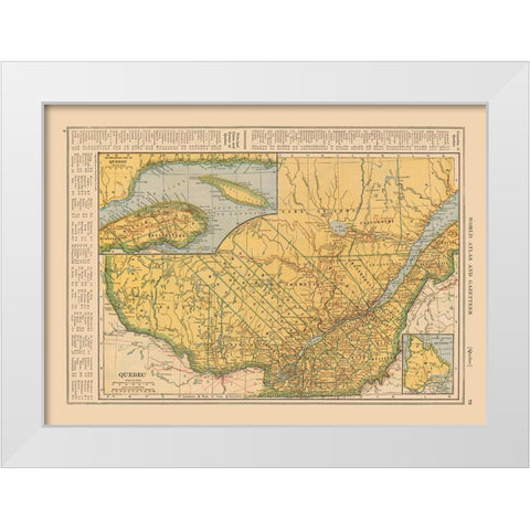 Quebec Canada - Reynold 1921 White Modern Wood Framed Art Print by Reynold