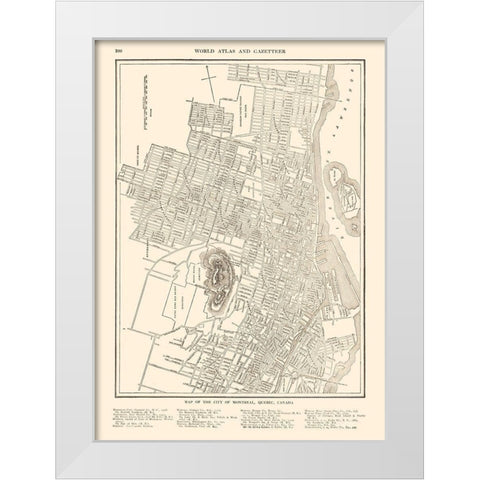 Quebec Canada - Reynold 1921 White Modern Wood Framed Art Print by Reynold