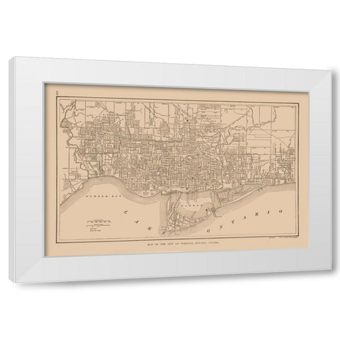 Toronto Canada - Reynold 1921 White Modern Wood Framed Art Print by Reynold