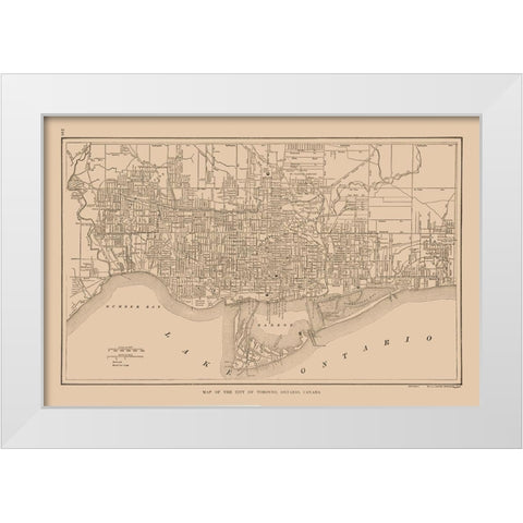 Toronto Canada - Reynold 1921 White Modern Wood Framed Art Print by Reynold