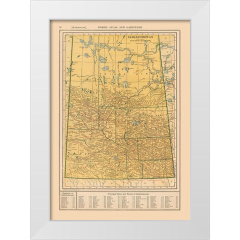 Saskatchewan Canada - Reynold 1921 White Modern Wood Framed Art Print by Reynold