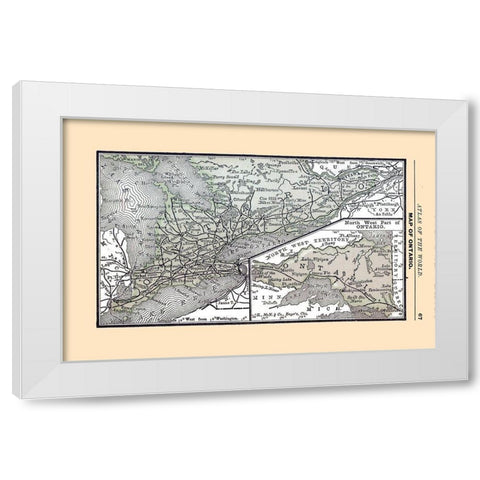 Ontario Canada - Alden 1886 White Modern Wood Framed Art Print by Alden