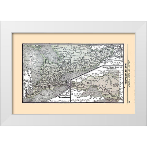 Ontario Canada - Alden 1886 White Modern Wood Framed Art Print by Alden