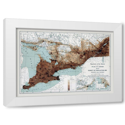 Ontario Quebec Canada 1901 - White 1906 White Modern Wood Framed Art Print by White