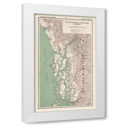 Yukon Canada British Columbia - White 1915 White Modern Wood Framed Art Print by White
