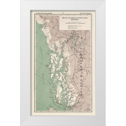 Yukon Canada British Columbia - White 1915 White Modern Wood Framed Art Print by White