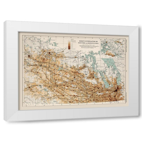 Saskatchewan Manitoba Canada 1911 - Chalifour 1915 White Modern Wood Framed Art Print by Chalifour
