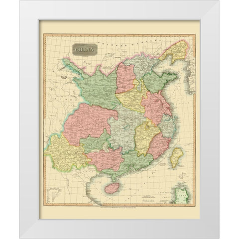 China - Thomson 1815 White Modern Wood Framed Art Print by Thomson