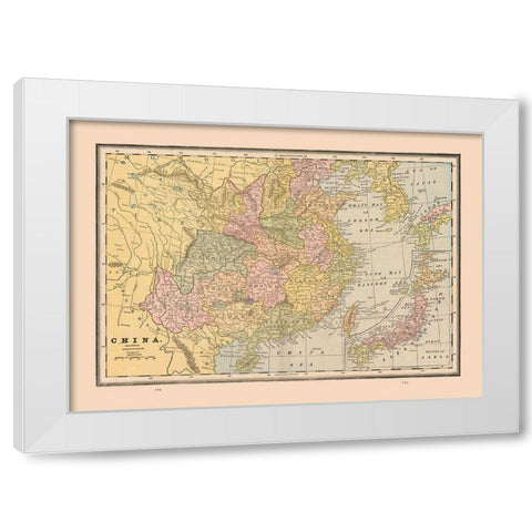 China - Cram 1888 White Modern Wood Framed Art Print by Cram