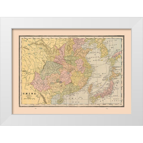 China - Cram 1888 White Modern Wood Framed Art Print by Cram