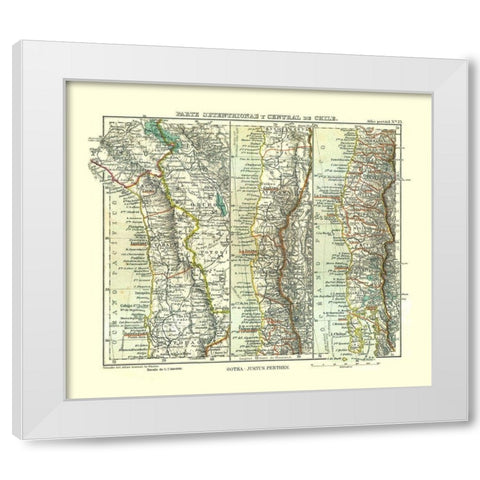 Northern Central Chile South America - Perthes White Modern Wood Framed Art Print by Perthes