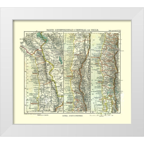 Northern Central Chile South America - Perthes White Modern Wood Framed Art Print by Perthes