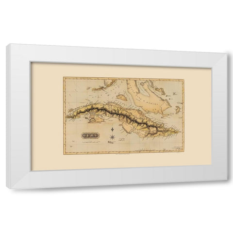 Caribbean Cuba - Lucas 1823 White Modern Wood Framed Art Print by Lucas