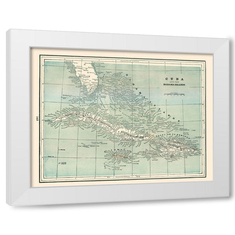 Cuba Bahamas - Rathbun 1893 White Modern Wood Framed Art Print by Rathbun