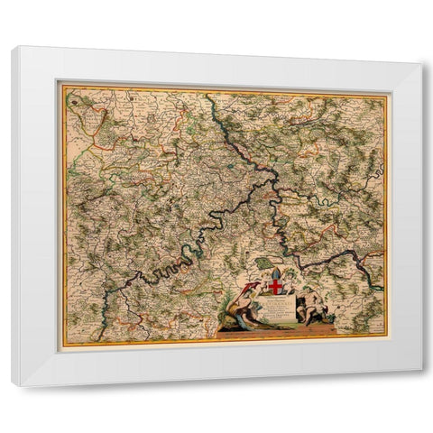 Trier Germany - De Wit 1688 White Modern Wood Framed Art Print by De Wit