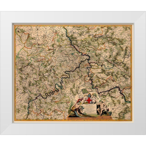 Trier Germany - De Wit 1688 White Modern Wood Framed Art Print by De Wit