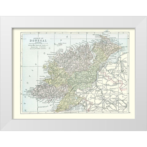 Central America Dominican Republic Haiti White Modern Wood Framed Art Print by Thiers