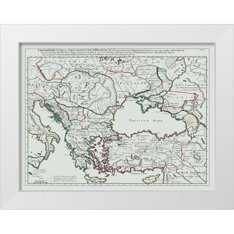 Eastern Empires France Italy North Macedonia White Modern Wood Framed Art Print by De L''isle