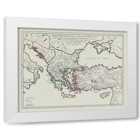 Constantine VII Byzantine Italy Bulgaria Macedonia White Modern Wood Framed Art Print by De L''isle