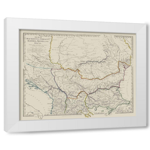 Ancient North Macedonia Thracia Illyria White Modern Wood Framed Art Print by Chapman