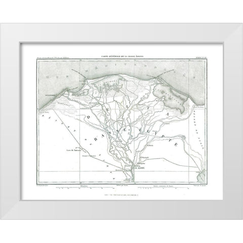Africa Egypt - Thiers 1866 White Modern Wood Framed Art Print by Thiers