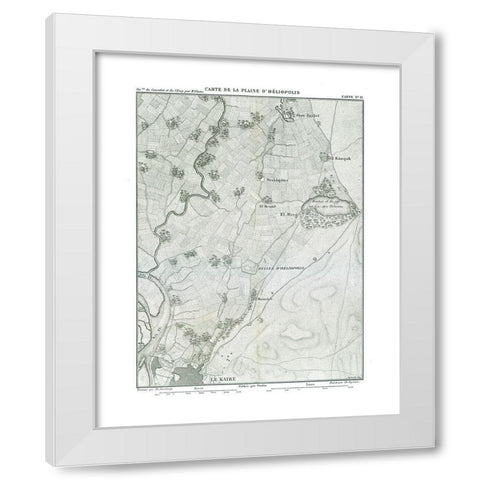 Africa Heliopolis Egypt - Thiers 1866 White Modern Wood Framed Art Print by Thiers