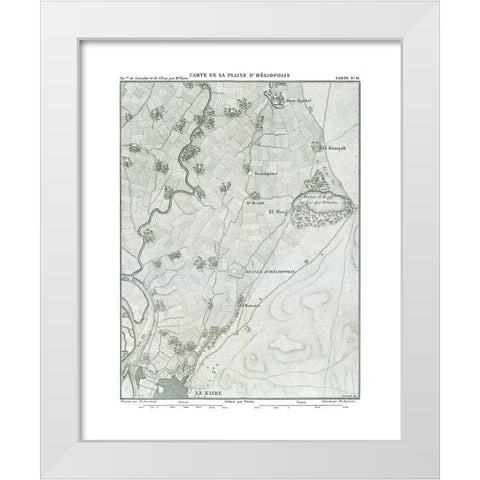 Africa Heliopolis Egypt - Thiers 1866 White Modern Wood Framed Art Print by Thiers