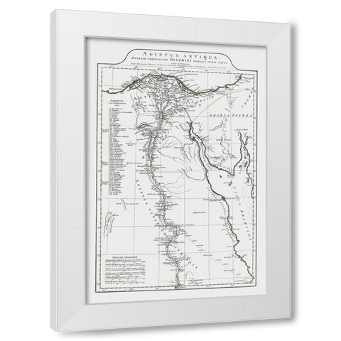 Africa Ancient Egypt - DAnville 1799 White Modern Wood Framed Art Print by D''Anville