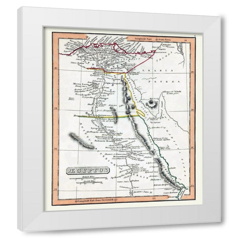 Africa Egypt - Fenner 1830 White Modern Wood Framed Art Print by Fenner