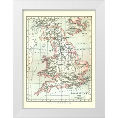 Roman Britain Circa 400 Scotland - Gardiner 1902 White Modern Wood Framed Art Print by Gardiner