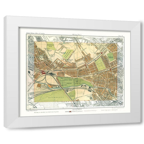 Kensal Green London England - Philip 1904 White Modern Wood Framed Art Print by Philip