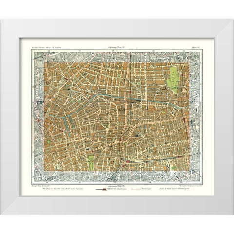 Hoxton London England - Philip 1904 White Modern Wood Framed Art Print by Philip