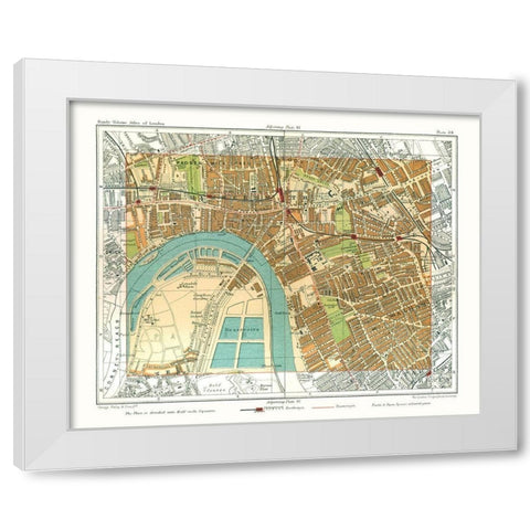 Hammersmith London England - Philip 1904 White Modern Wood Framed Art Print by Philip