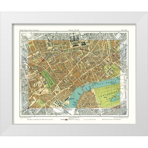 Chelsea London England - Philip 1904 White Modern Wood Framed Art Print by Philip