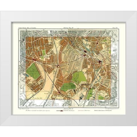 Ladywell London England - Philip 1904 White Modern Wood Framed Art Print by Philip