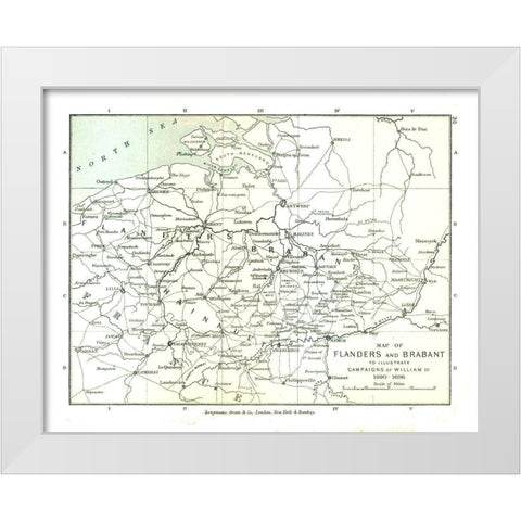 Flanders Brabant 1690 Belgium Netherlands White Modern Wood Framed Art Print by Gardiner