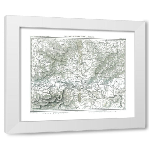 Moravia Austria Europe - Thiers 1866 White Modern Wood Framed Art Print by Thiers