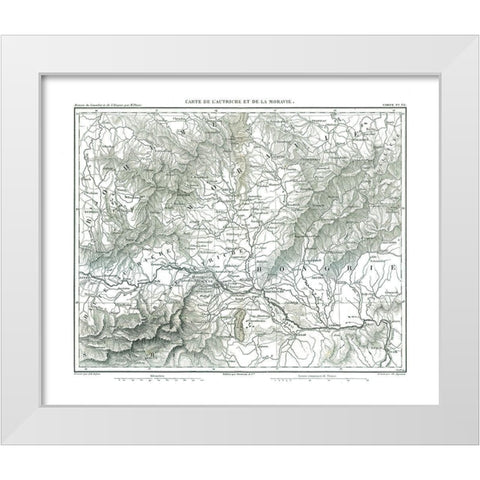 Moravia Austria Europe - Thiers 1866 White Modern Wood Framed Art Print by Thiers