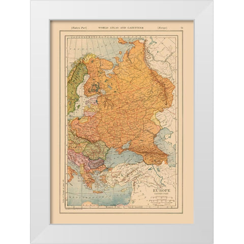 Eastern Europe Russia Poland - Reynold 1921 White Modern Wood Framed Art Print by Reynold