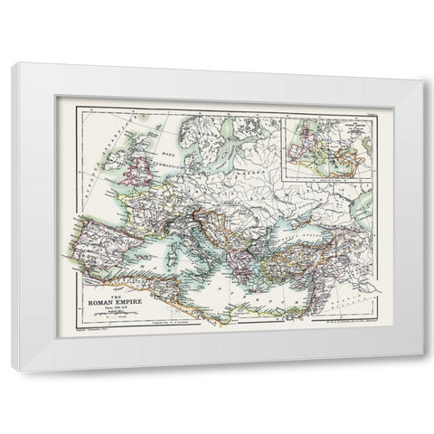 Roman Empire 350 AD - Poole 1902 White Modern Wood Framed Art Print by Poole
