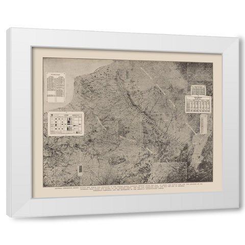 Pershings Western Front White Modern Wood Framed Art Print by Unknown