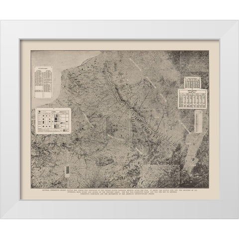 Pershings Western Front White Modern Wood Framed Art Print by Unknown