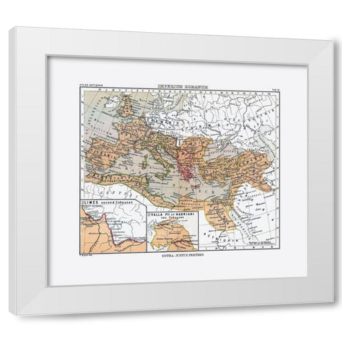 Europe Roman Empire - Perthes 1896 White Modern Wood Framed Art Print by Perthes