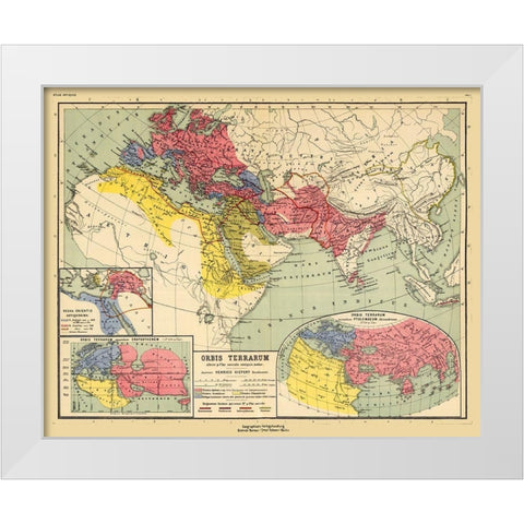 World of Europe - Kiepert 1903 White Modern Wood Framed Art Print by Kiepert