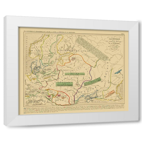 Europe Russia Sweden Norway Denmark 5th Century White Modern Wood Framed Art Print by Houze