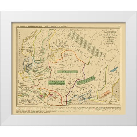 Europe Russia Sweden Norway Denmark 5th Century White Modern Wood Framed Art Print by Houze